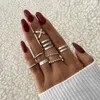 Koreaanse dames multi-delige ring set met 8-delige Instagram populaire bijpassende HZS1663