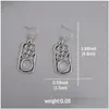 Boucles d'oreilles en lustre en peluche 2023 Femme ethnique Personnalité antique Géométrie vintage Long Hook Triangle Metal Spiral Jewelry Drop délivre Dhia4