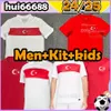 24/25 Turkije Kabak Ozan Soyuncu Demiral Akturkoglu Yildiz Kokcu Yokuslu Enes Arda Guler Zeki Celik 2024 2025 Men Kit Kids Football Shirt