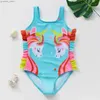 One-Pieces 2~10Y Toddler Baby Girls Swimwear one piece Girls Swimsuit Kids cartoon swimwear Beach wear Y240412