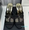 Designer -estate popolari sandali di tacco alto in pelle Holiday Flats 2024