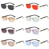 Lunettes de soleil Fashion Rimless Rectangle rétro Retro Clear Ocean Lens Sun Glasses Shades UV400 Eyewear for Women Men