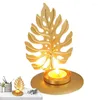 Candle Holders Metal Wire Holder Rust Resistant Leaf Shape Table Centerpiece Decorative Lanterns For Home