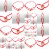 Charm Armbänder Neues Edelstahlarmband 3 Metallschnalle Ribbon Schnürkette MTICOLOR REITIONAL GRÖSSE FÜR Women Mann Uni Drop Deliv OT7CF