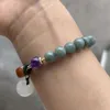 Instagram Korean Style Burmese Jade Crystal Single Loop Women's Woven White Agate Lotus Crown Amethyst Bracelet Jewelry