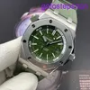 Orologio da polso AP causale Royal Oak Offshore 42 mm Display calendario bianco Disco di colore giallo verde nero Disco di precisione meccanica Meccanica Sport Sports Orologio da uomo