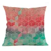 Pillow Nordic Art Cubes Colorful Geometric Sofa Decoration Throw Case Emerald Green Plant Style Car Chair Cover Cojines