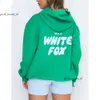 White Foxx Designer Högkvalitativ modesuit Set Kläder Set Women Spring Autumn Winter Winter New Fashionable Sporty Long Sleeved Pullover Hooded 845