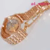 AP MACCHINERY ORGHIO CLASSE SERIE CLASSE 15155OR MEN'S OOLCIO MENO 18K GOLD ROSE CON Diamond Swiss Watch Swiss Watch di lusso Diametro di lusso 36mm