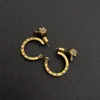 Luxury Gold-Plated Earrings Brand Designer New Retro Style Charm Fashion Trend Girlörhängen Högkvalitativ diamantbutik Present Birthday Party