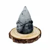 Figurines décoratives personnalisées 6cm noirs tourmaline gnome nain nain cristales de rutile naturel ornements pour décor de bureau à domicile cadeaux enfants