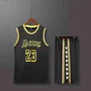 Roupas Conjuntos de roupas Mens Lakers No. 23 Jerseys de jogo Primário Time Primário Team de Manga Curta Coleta de Treinamento e Shorts T240415