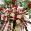 Flores decorativas Christmas Christmas Red Berry Porta de grear