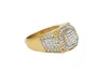 Bonnes Hip Hop Stones Hip Hop Bijoux Gold Plated Diamond Grand anneau d'acier Stainles pour Men6918144