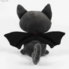 Plüschpuppen 28 cm Black Batcat Halloween Tierplüschspielzeug lustiger Spielzeugpuppen Jungen und Mädchen Begleiter Spielzeug Weihnachten und Halloween Geschenke Y240415