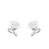 Orecchini per borchie 925 Sterling Silver Flower for Woman Girl Simple Fashion Rose Plant Design Gioielli Drop Drop