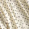 Camicette da donna camicia in chiffon estate dot dot vintage a maniche corte sciolte