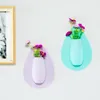 Vazen plakken op de muur siliconen vaas creatieve hydrocultuur zelf hechting bloemplant decoraties diy hangende huis