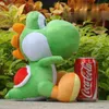 Plush Dolls 33cm Yoshi Plush Toy Green Filling Toy Yoshi Plush Toy Toy Doll مناسبة لجميع سلسلة عشاق اللعبة Y240415