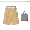 Designer Men's 2024ss Summer Fashion Quick Drying Beach Pants Work Shorts Zipper Multiple Pockets Loose Straight Casual Split Mid Pants US Size XS-L