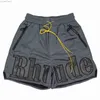 Mens Shorts Designer Short Fashion Casual Clothing Beach Rhude Mesh Patchwork Embroidered Letters Summer Breathable Basketball Multi Pocket Popular s