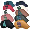10pcsset Golf Iron Headcover 39PSA Club Head Cover Embroidery Number Case Sport Training Equipment Accessories 240411