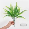 Decorative Flowers Fall Artificial With Vase 7 Lifelike Large Silk Fern Green Home Decoration Suitable For