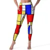 Actieve broek kleurrijke de stijl leggings in de stad fitness yoga hoge taille elastische sportzakken stretch design legging