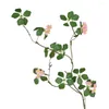 Dekorative Blumen Künstliche Pflanze Guanyin Lotus Blatt Pastoralstil gefälschte Weinrebe Keine Wassersimulation Blätter Tischdekoration Faux