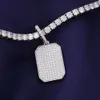 Fashion Hip Hop Ice Out Moissanite Pendente con la collana da tennis 10k pendenti d'oro per uomini Donne presentano regalo