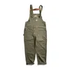 Herrbyxor 2024 jumpsuit casual streetwear retro fasta färg overall multi-pocket löst hängslen på baggy arbete slitage last