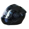 オートバイヘルメット最新のドット承認済み安全モジュラーフリップ航海レースデュアルレンズヘルメットインテリアバイザー