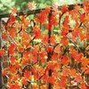 Decorative Flowers 5/1Pcs Artificial Red Plant Garland Hanging Fall Vine Foliage For Xmas Year Garden Party Decorations