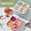 Bento Boxes Bento Box-Reusable 4-Compartment Meal Prep ContainersPerfect Food Storae Containers Compact and Stackable L49