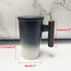 Mokken 350 ml zwart -witte keramische mok met deksel grote capaciteit creatief drinkbeker koffie thee -nieuwigheid Geschenkmelk