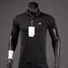 Polos masculinos Mens Polos Camisas de verão Men camisas de pólo casual mangas curtas verão respirável rápido seco j Lindeberg Wear Sports Sports 230620 L49