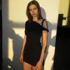 Party Dresses Vest Korean Dress Vestido Verano Plage Vetement Femme Kleid Sexy Short Sleeve Slit Mini Summer Women Sukienka Damska