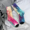 Socks's Socks Geométrie Triangle vague Multicolor Mosaïque Modèle Gay Pride Lgbt Love Male Mens Femmes Spring Stocks Hip Hop