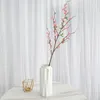 Decorative Flowers 95cm Artificial Flower Silk Peach Blossom Branch Cherry Room Home Party Decoration Plum Wedding Arrangement Accessories