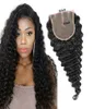 Indyjskie surowe dziewicze włosy sześć na sześć koronkowych zamknięcie 820 cali naturalny kolor Whole 6x6 Corpe Closure Deep Wave Curly Top Zamknięcia z 8411429