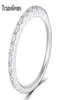 Transgems 14K 585 White Gold 048ctw 17 mm Moisanite Half Eternity Band Empilable Band empilable pour femmes y190612035089796