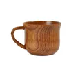 Tasses Saucers Jujube Wood Beer tasse de thé à thé de café pratique tasse écologique à eau à eau réutilisable avec poignée