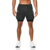 Sport Shorts Men Sportswear Doubledeck Running 2 sur 1 Bottoms Bottoms Summer Gym Fitness Traine Jogging Pantalons courts 240411
