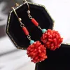 Decoratieve beeldjes Taiwan Natural Red Coral Earddrop als kerstcadeau