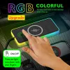 Chargers 30W Car Wireless Charger Justera RGB -lampor Nonslip Charger Pad för iPhone 15 14 13 12 Samsung Airprods Car Fast Phone Charging