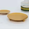 Bougettes Plateau Scandinave Style Simple Stand Small Base Decorative Wurght Fer pour les bougies Pilier