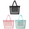 Storage Bags Large Capacity Mesh Tote Shoulder Bag Travel Picnic Beach Toy Tool Pouch
