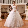 I lager bröllopsklänningar en skodare blomma vestidos plus size brud klänning bollklänning under 1 dha7d