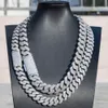 Designer sieraden Cuban linkketting ketting ijsketens 20 mm breedte mode s sterling sier d kleur vvs moissaniet diamant cuban link ketting hiphop kettingen