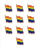 10pcslot Rainbow Flag Lapel Pin Colors Gay Pride Hat Tie Tack Badge Pins衣類バッグ用ミニブローチ飾り4021214